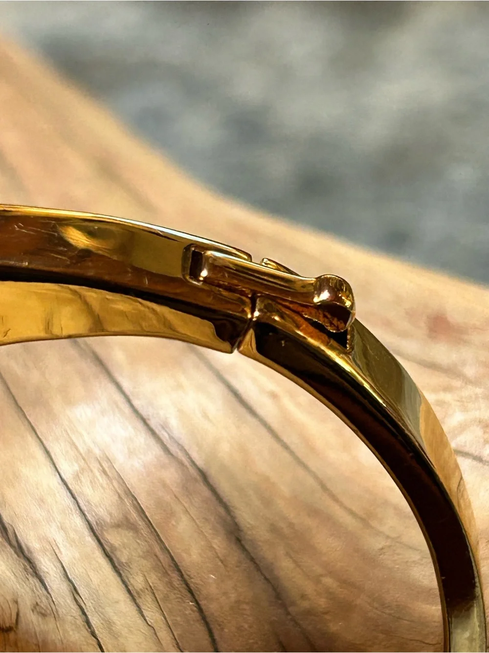 Kate Spade White Marble Building Block - Gold Tone Bangle Bracelet - Picture 6 of 7